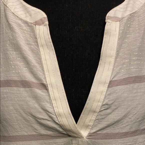 LOFT Cream and Tan Relaxed Long Sleeve Tunic - Picture 8 of 14